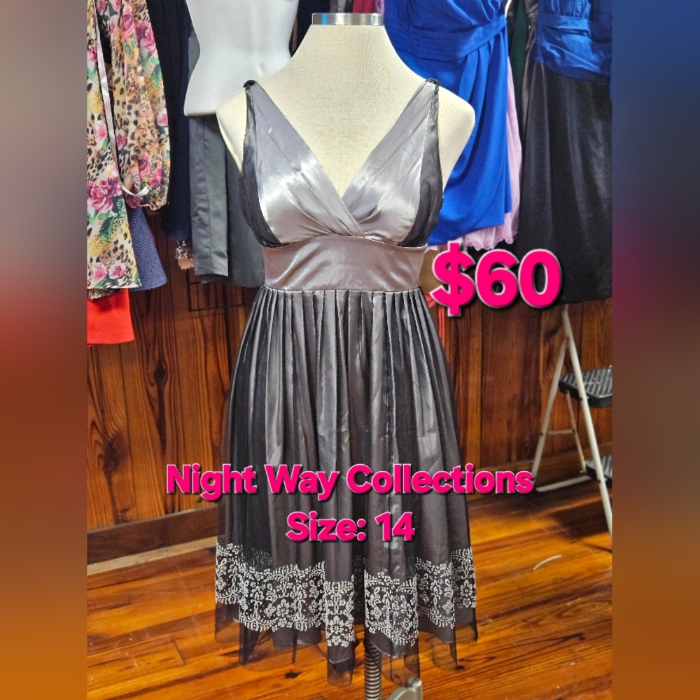 Night Way Collections Silver and Black Dress